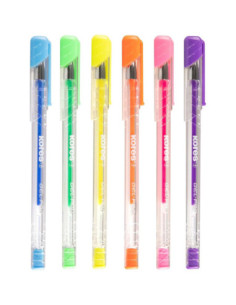 KO28216,Pix cu gel k11 0.4mm culori neon 6/set Kores 2