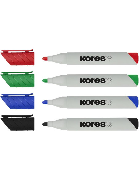 KO20726-12,Marker whiteboard verde 3mm eco Kores - Set 12