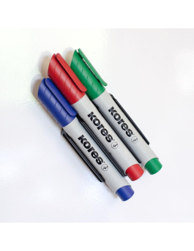 KO20726-12,Marker whiteboard verde 3mm eco Kores - Set 12