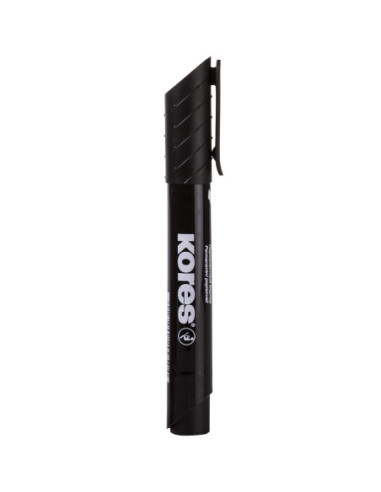 KO20736-12,Marker permanent negru varf rotund 3mm eco Kores - Set 12