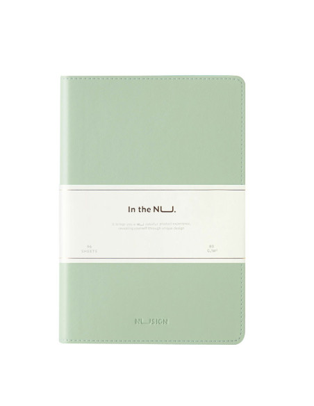 DLNS203-GR,Caiet birou a5 96 file dictando coperta imitatie piele verde Deli