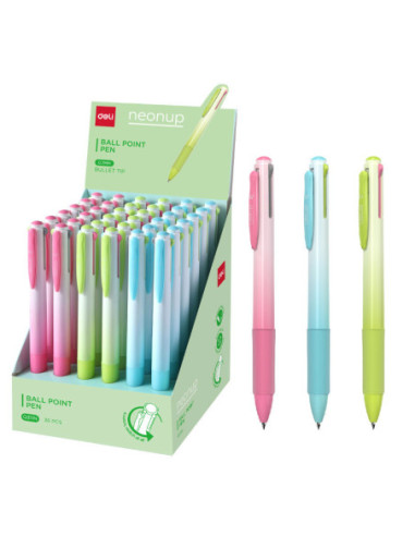 DLEQ311N-36,Pix cu gel cu mecanism 4 culori neonup Deli - Set 36