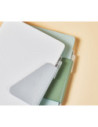 DLENS209-WH,Caiet birou a5 96 file dictando coperta piele si clapeta nusign alb Deli