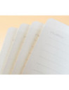 DLENS209-BL,Caiet birou a5 96 file dictando coperta piele si clapeta nusign albastru Deli