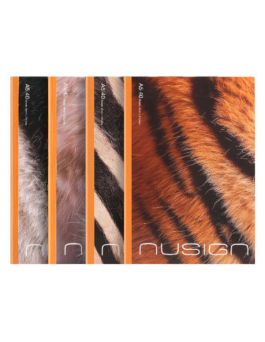 DLENS350-1-4,Caiet birou a5 40 file dictando wildlife nusign Deli - Set 4