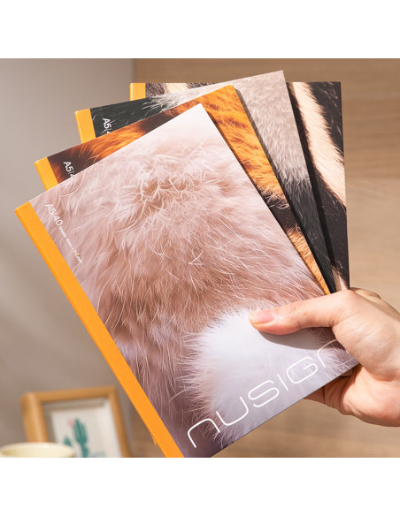 DLENS350-1-4,Caiet birou a5 40 file dictando wildlife nusign Deli - Set 4