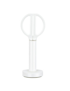 DLENS051-WH,Foarfeca birou cu suport 18cm alba nusign Deli