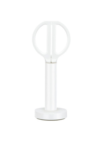 DLENS051-WH,Foarfeca birou cu suport 18cm alba nusign Deli