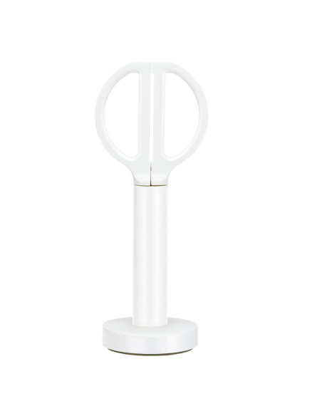 DLENS051-WH,Foarfeca birou cu suport 18cm alba nusign Deli