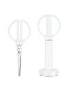 DLENS051-WH,Foarfeca birou cu suport 18cm alba nusign Deli