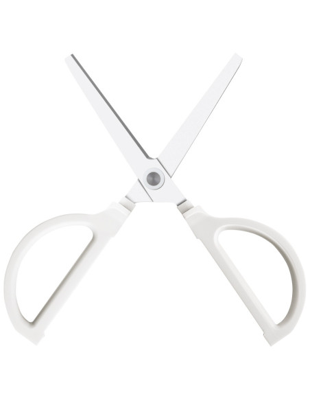 DLENS051-WH,Foarfeca birou cu suport 18cm alba nusign Deli
