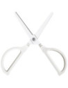 DLENS051-WH,Foarfeca birou cu suport 18cm alba nusign Deli
