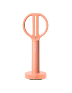 DLENS051-PK,Foarfeca birou cu suport 18cm roz nusign Deli