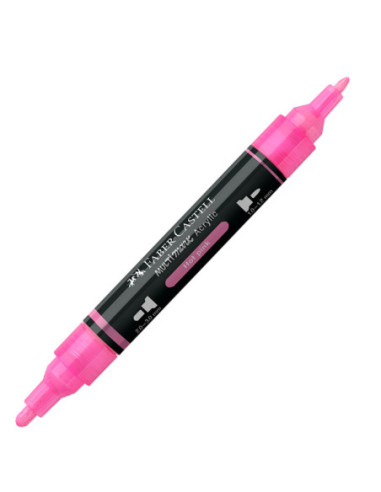 FC185929-5,Marker acrilic multimark cul. 329 roz aprins Faber-castell - Set 5