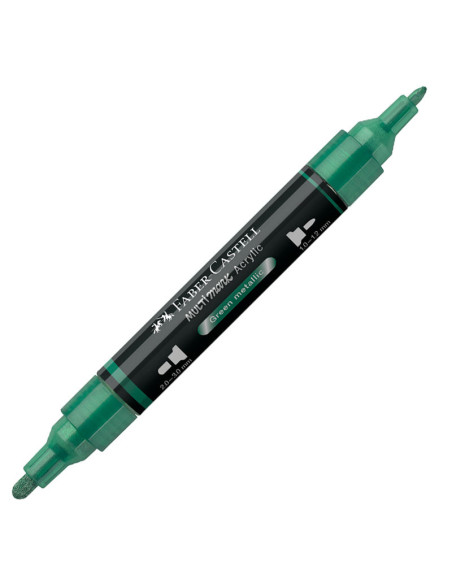 FC185995-5,Marker acrilic multimark cul. 295 verde metalizat Faber-castell - Set 5