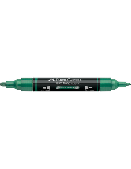 FC185995-5,Marker acrilic multimark cul. 295 verde metalizat Faber-castell - Set 5