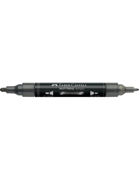 FC185997-5,Marker acrilic multimark cul. 297 otel metalizat Faber-castell - Set 5