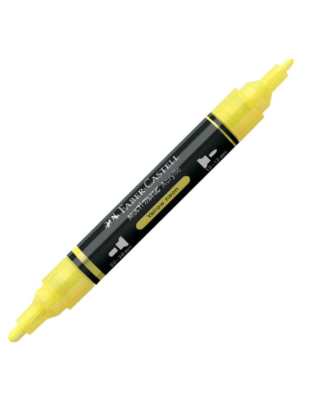 FC185956-5,Marker acrilic multimark cul. 256 galben neon Faber-castell - Set 5