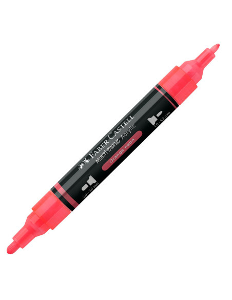 FC185955-5,Marker acrilic multimark cul. 255 portocaliu neon Faber-castell - Set 5