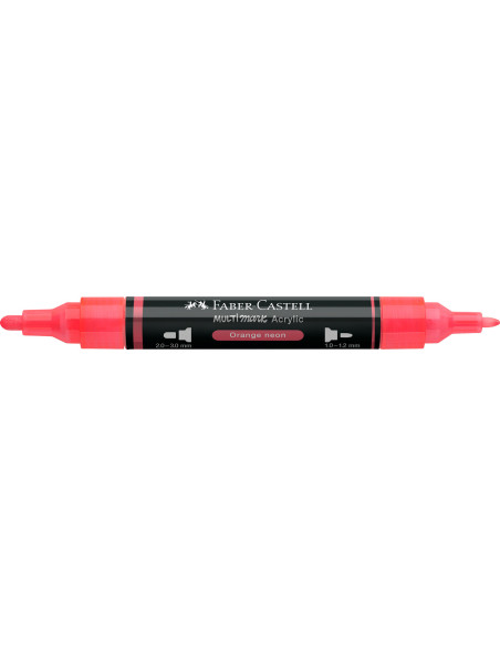 FC185955-5,Marker acrilic multimark cul. 255 portocaliu neon Faber-castell - Set 5