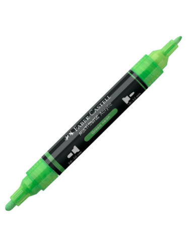 FC185957-5,Marker acrilic multimark cul. 257 verde neon Faber-castell - Set 5