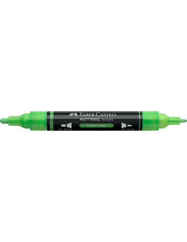 FC185957-5,Marker acrilic multimark cul. 257 verde neon Faber-castell - Set 5
