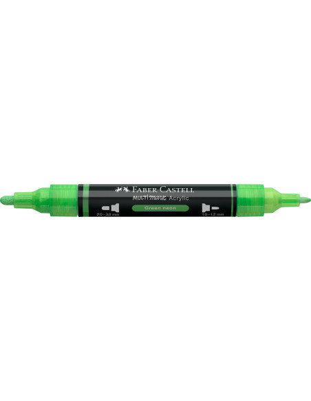 FC185957-5,Marker acrilic multimark cul. 257 verde neon Faber-castell - Set 5