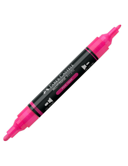 FC185953-5,Marker acrilic multimark cul. 253 roz neon Faber-castell - Set 5