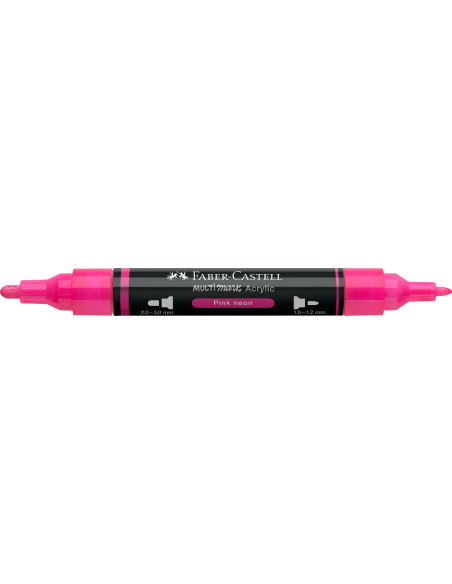 FC185953-5,Marker acrilic multimark cul. 253 roz neon Faber-castell - Set 5