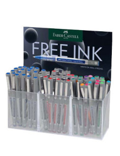 FC348131,Display 60 rollere free ink 0,7mm Faber-castell