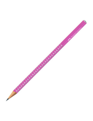 FC118291-12,Creion grafit b sparkle electric fuchsia 2026 Faber-castell - Set 12