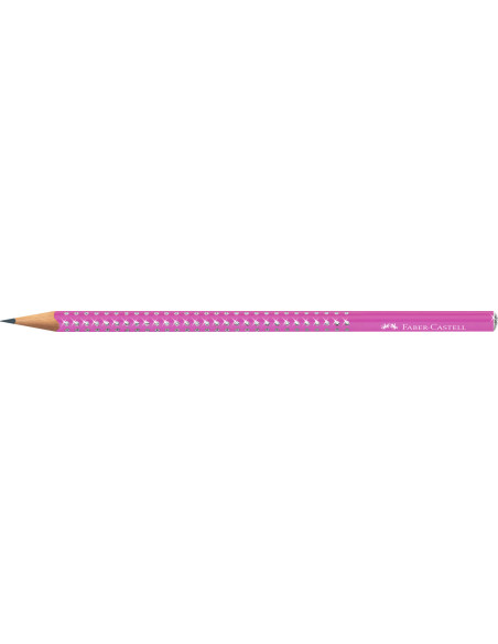 FC118291-12,Creion grafit b sparkle electric fuchsia 2026 Faber-castell - Set 12