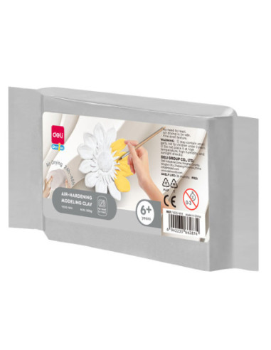 DLEY010-WH,Plastilina modelaj alba 500g Deli