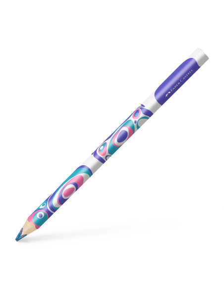 FC116573-12,Creion colorat jumbo multicolor turcoaz-roz-lila Faber-castell - Set 12