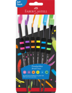 FC481622,Set 6 pensule soft touch black Faber-castell