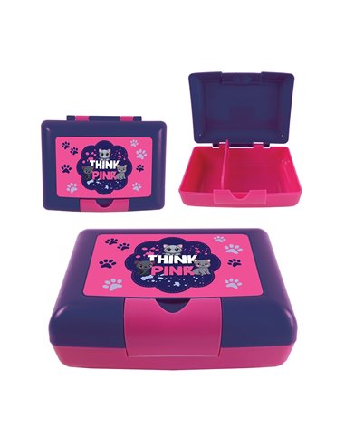 Cutie sandwich compartimentata S-COOL SC3407, 900 ml, Motiv think pink