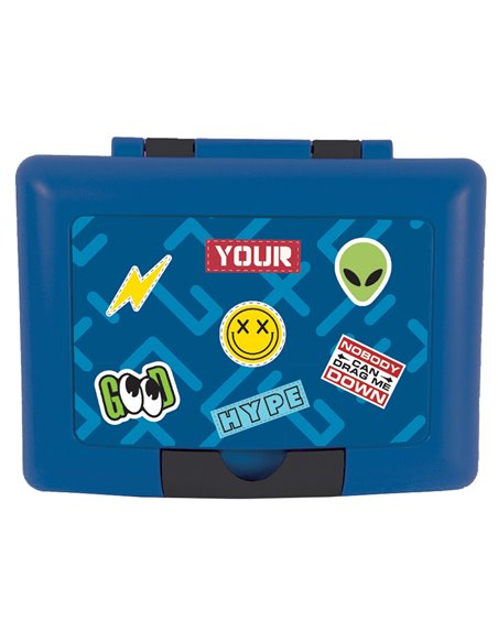 Cutie sandwich compartimentata S-COOL SC3409, 900 ml, Motiv sticker
