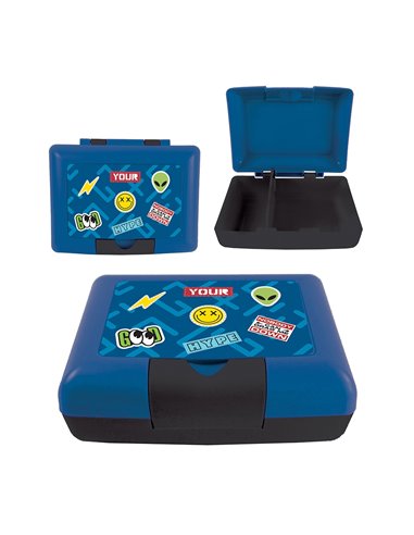 Cutie sandwich compartimentata S-COOL SC3409, 900 ml, Motiv sticker