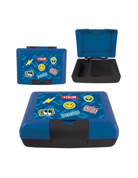 Cutie sandwich compartimentata S-COOL SC3409, 900 ml, Motiv sticker