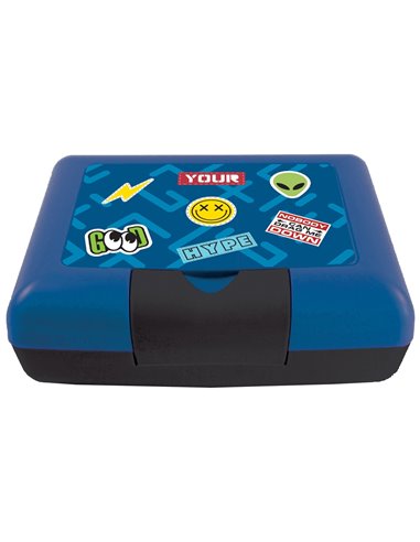 Cutie sandwich compartimentata S-COOL SC3409, 900 ml, Motiv sticker