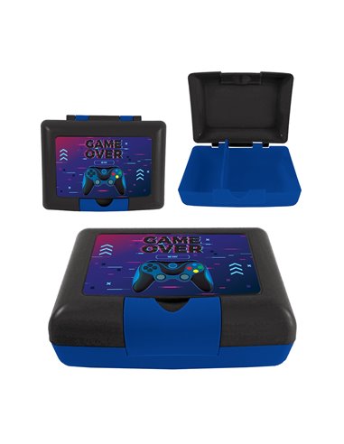 Cutie sandwich compartimentata S-COOL SC3411, 900 ml, Motiv game over