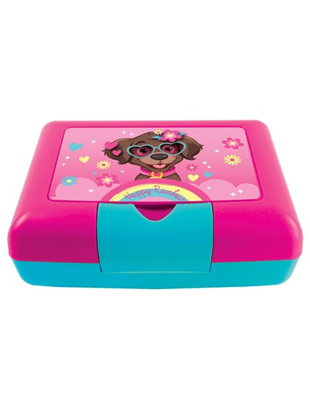 Cutie sandwich compartimentata S-COOL SC3408, 900 ml, Motiv happy rainbow