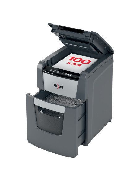 RX2020100MEU+,Distrugator automat optimum 100m p5 micro cut 100 coli Rexel