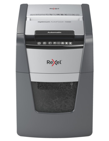 RX2020100MEU+,Distrugator automat optimum 100m p5 micro cut 100 coli Rexel
