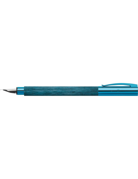 FC148031,Stilou ambition blue wood f Faber-castell