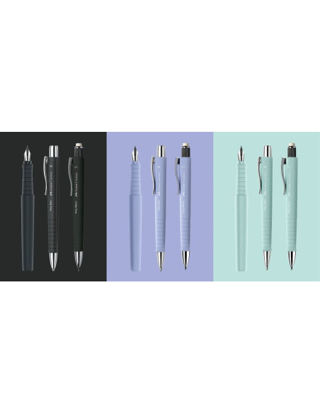 FC133305-5,Creion mecanic 0.7mm poly matic bleu caraibe Faber-castell - Set 5