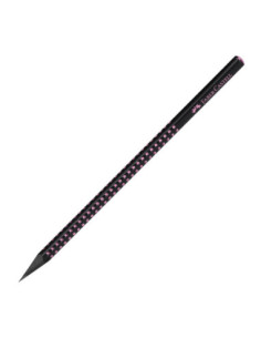 FC118258-12,Creion grafit b grip sparkle lemn negru midnight rose Faber-castell - Set 12