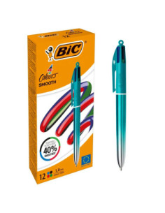 BC524091-12,Pix cu mecanism 4 culori smooth grad Bic - Set 12 2