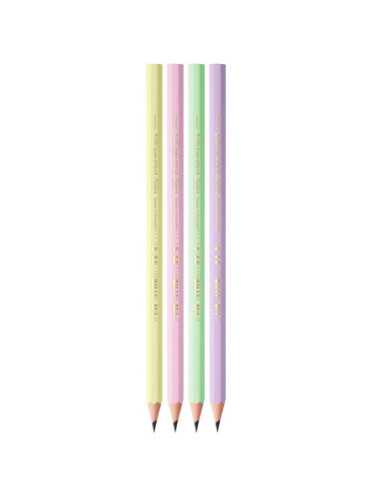 BC518307,Creion grafit hb fara guma eco evolution pastel 12/cut Bic