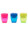 DLE39768-12,Ascutitoare plastic dubla cu container Deli - Set 12